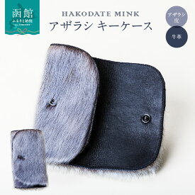 【ふるさと納税】アザラシ キーケース ホルダー3個付 コンパクトサイズ 幅約 11cm 高さ約 6.5cm 無地 おしゃれ レザー 本革 毛皮 アザラシ皮 職人 希少 アザラシ独自の模様 上品 レディース メンズ クラシカル エレガント 北海道 函館 送料無料