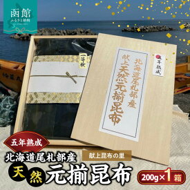 【ふるさと納税】五年熟成 献上昆布の里〈北海道尾札部産〉 天然元揃昆布 「真昆布」