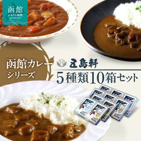 【ふるさと納税】五島軒 函館カレーシリーズ 5種類 10箱セット レトルトカレー 食べ比べ 甘口 中辛 辛口 シーフード じゃがいも 本格カレー 常温保存 北海道 函館市 送料無料