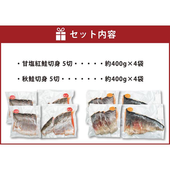 楽天市場】【ふるさと納税】甘塩紅鮭切身5切(約400g)×4袋・秋鮭切身5切