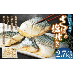 【ふるさと納税】【数量が選べる】一口サイズのさばの塩焼き 2〜6パック(合計900g〜2.7kg) | 魚介類 水産 食品 人気 おすすめ 送料無料