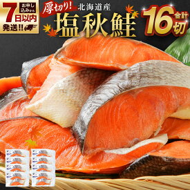【ふるさと納税】厚切り！北海道産 塩秋鮭16切 （2切（200g）×8パック） 計1.6kg 10000円 1万円 | 鮭 しゃけ さけ 魚介類 魚 切身 切り身 さかな 秋鮭 塩鮭 焼魚 おかず 料理 お惣菜 惣菜 焼くだけ 焼き鮭 塩味 冷凍 お取り寄せ 小樽市 北海道 送料無料