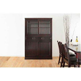 【ふるさと納税】旭川家具 山室家具製作所 民芸家具 北の匠 No.2 水屋 120 カバ 【 国産 無垢 インテリア 木製 収納 民芸 ダイニングボード 食器棚 キッチンボード ダイニング キッチン 北海道 】 _03407 | インテリア ファニチャー 人気 おすすめ 送料無料