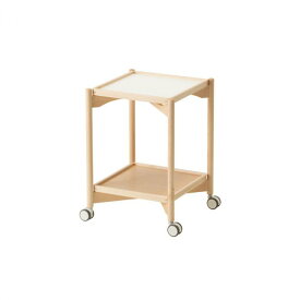 【ふるさと納税】旭川家具　コサイン　トレーテーブル　メープル_00655 | 旭川家具 北海道 旭川市 木製 家具 キャスター ワゴン サイドテーブル　リバーシブルトレー 折りたたみテーブル 選べる樹種 シンプル ナチュラル 手作り 北欧 おしゃれ 天然木 無垢