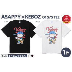 yӂ邳Ɣ[ŁzASAPPY × KEBOZ 01 S/S TEEyWHITE܂BLACK/S`2XLIzy TVc  100% Vc gbvX  kC s z