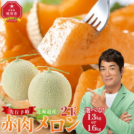 【ふるさと納税】【内容量選択可能】北海道産赤肉メロン約1.3kg ～1.6kg（2025年7月中旬から発送予定) _02061 | メロン 赤肉 果物 フルーツ 糖度