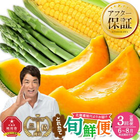 【ふるさと納税】ランキング1位獲得！【26年発送先行予約】とれたて旬鮮便～北海道旭川市から旬の定期便～ _01107 | お楽しみ 大人気 ランキング 野菜 グリーンアスパラ メロン ゴールドラッシュ 赤肉 フルーツ 果物 2玉 旭川市ふるさと納税 北海道