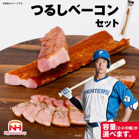 【ふるさと納税】【容量選択可】【ふるさと納税】つるし ベーコン 450g（2本セット or 3本セット or 10本セット） | 北海道 旭川 食品 燻製 厚切り バーベキュー 肉 手作り 日本ハム ギフト 送料無料 お取り寄せグルメ ハム はむ おつまみ おかず 惣菜 お弁当 冷蔵 小分け