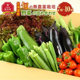 【ふるさと納税】【北海道旭川産】【発送回数選択可能】旬の野菜詰め合わせ[7～10種類](栽培期間中農薬不使用・化学肥料不使用) | 北海道産 無農薬栽培 野菜セット 季節の野菜 新鮮 お取り寄せ 野菜ボックス 安全 安心 野菜直送 人気 旭川市