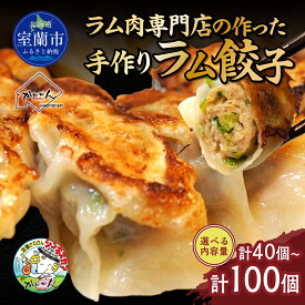 【ふるさと納税】ラム肉専門店の作った手作りラム餃子 選べる数量 40個 /100個 【ふるさと納税 人気 おすすめ ランキング 餃子 ラム ジンギスカン 仔羊 羊肉 肉 北海道 室蘭市 送料無料】