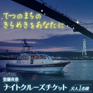 【ふるさと納税】室蘭夜景 ナイトクルーズチケット 大人1名様 【 ふるさと納税 人気 おすすめ ランキング 北海道 室蘭 大人 1名 ナイトクルーズ チケット 夜景 観光 プライベート イベント