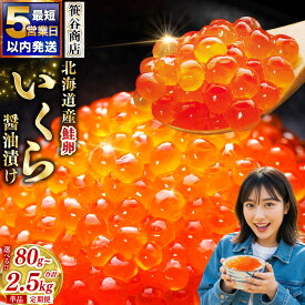【ふるさと納税】最短5営業日以内発送 高評価 ★4.72 希少 北海道産 新物いくら 醤油漬け いくら イクラ 鮭 容量 × 発送時期 × 回数 選べる 80g / 160g / 250g / 500g / 1kg 小分け イクラ 個包装 人気 パック 海鮮 海鮮丼 ギフト 冷凍 魚卵 国産 定期便 北海道 釧路市