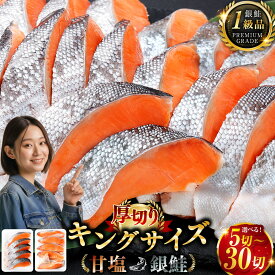 【ふるさと納税】高評価★4.48 一級品プレミアム銀鮭 旨味抜群 キングサイズの甘塩銀鮭 第三弾 半身 厚切り 【選べる 容量 配送時期】 厳選 鮭 銀鮭 しゃけ シャケ さけ サケ 魚 切身 切り身 冷凍 パック おかず グルメ 朝食 個包装 人気 お試し 焼き鮭 北海道 釧路市