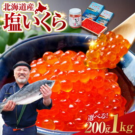【ふるさと納税】★北海道産いくら★ 小分け 選べる容量 200g 400g 500g 1kg 特選 塩いくら ふるさと納税 イクラ いくら丼 鮭卵 秋鮭卵 冷凍 魚卵 ごはんのお供 魚介 海産物 北海道 釧路 マルア阿部商店 送料無料