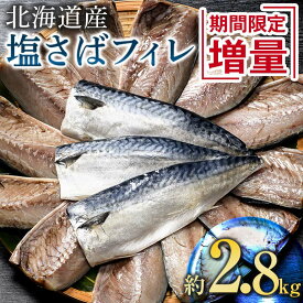 【ふるさと納税】★レビューキャンペーン実施中！★北海道産 期間限定 無添加 骨抜き 塩サバ フィレ 約2.8kg＜釧之助 ご飯 に合う おかず の 定番＞ 北海道 無添加 天然 塩さば 鯖 塩鯖 フライパン グリル 簡単調理 時短 お弁当 冷凍 増量 レシピ 骨取り 大サイズ F4F-8043
