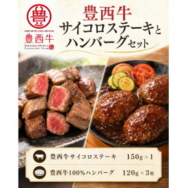 【ふるさと納税】豊西牛サイコロステーキとハンバーグセット・A【配送不可地域：離島】【1480993】