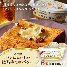 【ふるさと納税】よつ葉 パンにおいしい はちみつ&バター 100g×6個【配送不可地域：離島】【1690033】