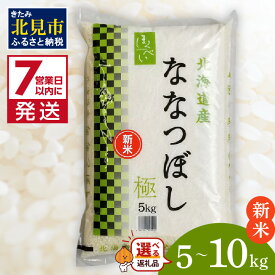 【ふるさと納税】《7営業日以内に発送》【新米】令和7年産 ななつぼし 5kg 10kg 北海道産 極 精白米 最高ランク 特A ( お米 米 精米 5キロ 10キロ 北海道産 精白米 )