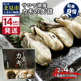 【ふるさと納税】《14営業日以内に発送》サロマ湖産 カキの缶詰 100g 2缶 4缶