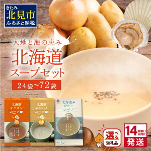 【ふるさと納税】《14営業日以内に発送》大地と海の恵み北海道スープセット 3種×8袋 3種×3箱 3種×2箱 ( 帆立 野菜 簡単 粉末 スープ 選べる )