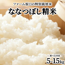 【ふるさと納税】令和7年産 ファーム坂口の特別栽培米 ななつぼし精米 5kg~15kg