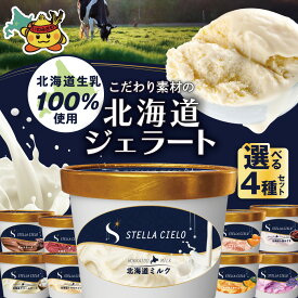 【ふるさと納税】STELLA CIELO 北海道ジェラート《選べる4種セット》 | 北海道ミルク 北海道クリームチーズ 北海道産十勝あずき 北海道とうもろこし ラベンダー 北海道恵比寿かぼちゃ チョコラータ 北海道赤肉メロン 北海道ハスカップ