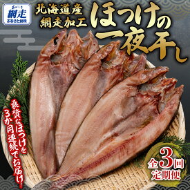 【ふるさと納税】 全3回 定期便 ホッケ一夜干し（3か月連続） 【 ふるさと納税 人気 おすすめ ランキング ほっけ ホッケ 干物 一夜干し 開き 魚 北海道産 お手軽 簡単 冷凍 絶品 定期便 オホーツク 北海道 網走市 送料無料 】 ABB150