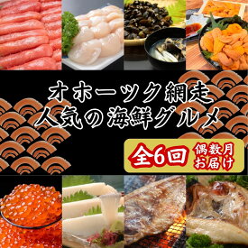【ふるさと納税】【定期便】オホーツク網走人気の海鮮グルメ 偶数月お届け定期便全6回【 ふるさと納税 人気 おすすめ ランキング たらこ ホタテ しじみ うに いくら いか ほっけ 釣きんき 海鮮 定期便 6か月 6回 オホーツク 北海道 網走市 送料無料 】 ABAO2204