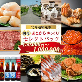 【ふるさと納税】あとからゆっくり、網走セレクトパック 選べる 150,000円 ～ 1,000,000円【 ふるさと納税 人気 おすすめ ランキング あとから 選べる ゆっくり かに ほたて いくら しじみ ビール ズワイガニ タラバガニ ギフト 贈り物 贈答 北海道 網走市 送料無料 】 ABBG