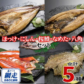 【ふるさと納税】網走加工の一夜干しセット 5種B 【 ふるさと納税 人気 おすすめ ランキング ほっけ にしん なめた 桜ます 八角 一夜干し 一夜 干し 魚介 セット 詰め合わせ 自宅用 ギフト 贈答 贈り物 オホーツク 北海道 網走市 送料無料 】 ABE122