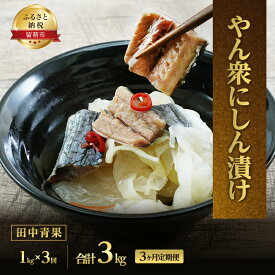 【ふるさと納税】【3ヶ月定期便】　やん衆にしん漬け 500g×2　【定期便・漬物・にしん漬け・野菜・お漬物・3ヶ月・3回】