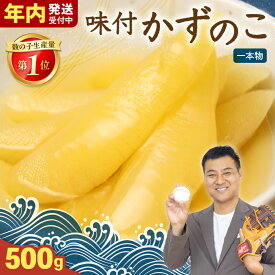 【ふるさと納税】〈選べる配送月・発送回数〉味付け数の子500g(250g×2袋)1本物　お正月 人気 魚卵 高級 小分け おつまみ ご飯のお供 珍味 海鮮 海産物 海の幸 魚介 魚介類 魚卵 加工品 本チャン 味付け 味付 かずのこ 塩抜き 味付数の子 やまか 冷凍 おせち 定期便