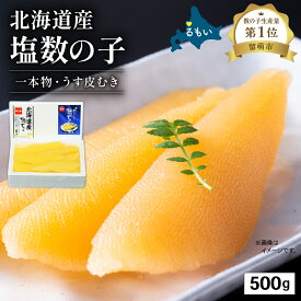 【ふるさと納税】北海道産 塩数の子（うす皮むき）500g　1本物　お正月　人気　魚卵　高級　 おつまみ ご飯のお供 惣菜 おかず 珍味 海鮮 海産物 海の幸 魚介 魚介類 魚卵 加工品 北海道産 かずのこ カズノコ 塩カズノコ 株式会社やまか おせち