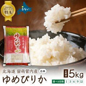 【ふるさと納税】お届け回数が選べる 北海道 留萌管内産 ゆめぴりか 5kg 　ふるさと納税 米 北海道 お米 5kg 特A 特Aランク R004-002