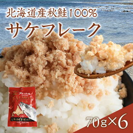 【ふるさと納税】サケフレーク × 6p サーモンフレーク 鮭フレーク 鮭ほぐし ご飯のお供 おにぎり 弁当 国産 北海道産 鮭 R015-006