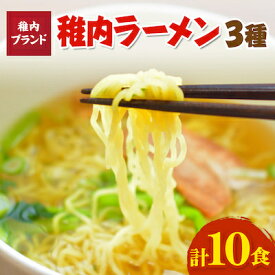 【ふるさと納税】稚内ブランド認定宗谷の塩使用　稚内ラーメン(しお・しょうゆ・みそ)10食入り【配送不可地域：離島】【1105442】