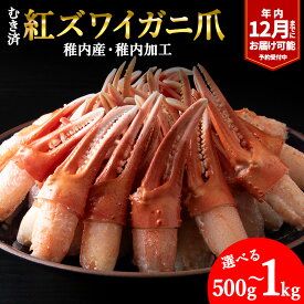 【ふるさと納税】【厳選品】むき済 紅ズワイガニ爪 選べる500g〜1kg 選べる発送月海鮮 かに爪 蟹爪 カニ爪 紅ずわい蟹 紅ずわいがに 北海道 紅ズワイガニ 【配送不可地域：離島・沖縄県】