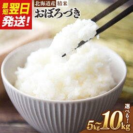 【ふるさと納税】【容量選択可】【令和6年産米/最短翌日発送】 北海道産おぼろづき5kg又は10kg【国産 白米 精米 お米 単一原料米 厳選 生活応援 おぼろづき おすすめ 北海道 美唄市】
