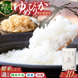 【ふるさと納税】【令和8年産】【新米】農家直送！特A 特別栽培米ゆめぴりか お届け回数・精米・玄米 無洗米選べる！ 5kg〜10kg | 株式会社きしもとファーム[BOBB030]
