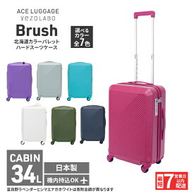 【ふるさと納税】Brush 北海道 カラーパレット ハードスーツケース 34L CABIN_No.5801177 はまなすピンク キャリーケース 旅 キャリー かばん バッグ 国産 日本製 北海道 赤平市　お届け：【出荷不可期間】12月25日～翌年1月5日まで