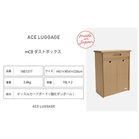 【ふるさと納税】mCB ダストボックス 10L×2_No.1601377 雑貨 日本製 収納 ボックス 強化ダンボール採用 小物収納 インテリア 家具 国産 北海道 赤平市　お届け：【出荷不可期間】12月20日～翌年1月5日まで