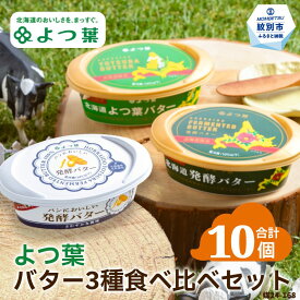 【ふるさと納税】22-116 よつ葉バター3種食べ比べセット（10個入り）