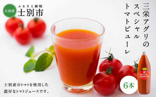 ふるさと納税 C301 三栄アグリのスペシャルトマトピューレ6本 71％以上節約 1L×6本 人気商品