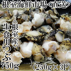 【ふるさと納税】[北海道根室産]生食用灯台つぶ250g×3P(計750g) A-11120