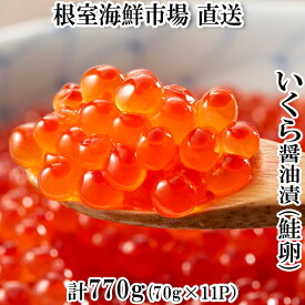 【ふるさと納税】いくら醤油漬(鮭卵)70g×11P(計770g) B-11010