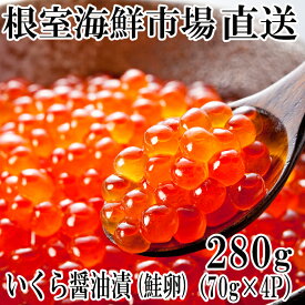【ふるさと納税】いくら醤油漬け(鮭卵)70g×4P(計280g) A-14005