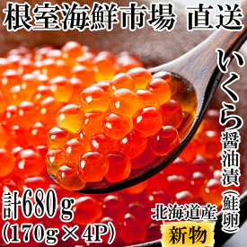 【ふるさと納税】いくら醤油漬け(秋鮭卵)(新物)170g×4P(計680g) B-14052