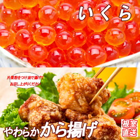 【ふるさと納税】味付若鶏やわらか唐揚げ(ザンギ)350g×6P、いくら醤油漬け100g×2P B-36024