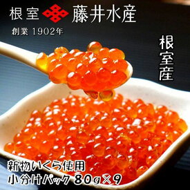 【ふるさと納税】[北海道根室産]＜鮭匠ふじい＞いくら醤油漬720g(80g×9P) C-42065