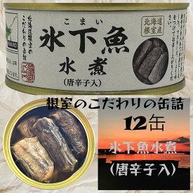 【ふるさと納税】[北海道根室産]氷下魚水煮(唐辛子入)12缶 B-78009